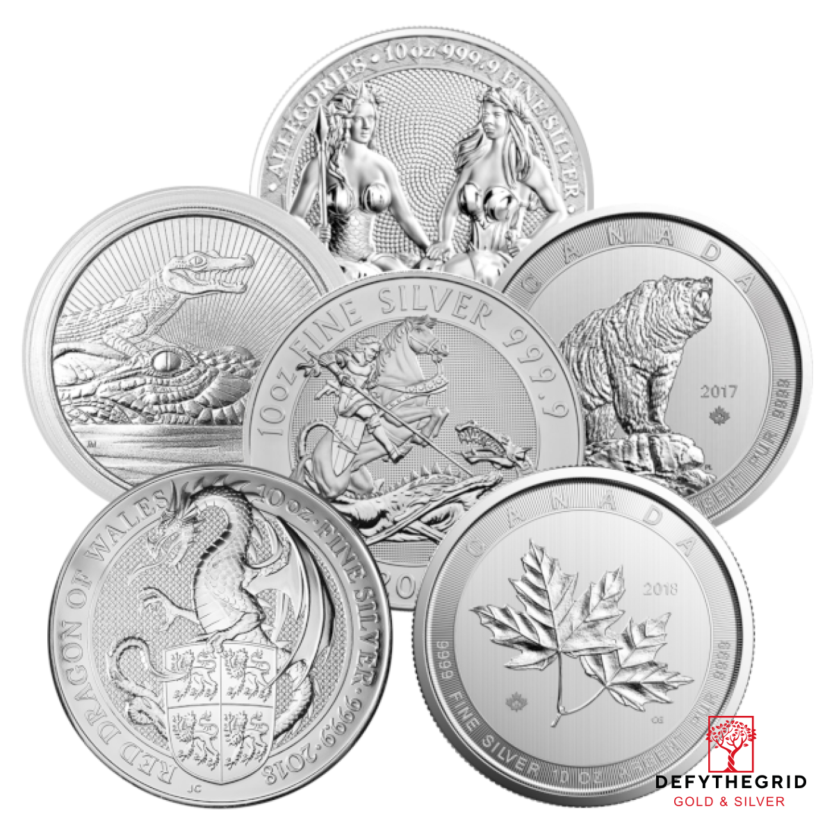 10 OZ SILVER SOVEREIGN MINT COINS MISC TYPE Obverse product photo