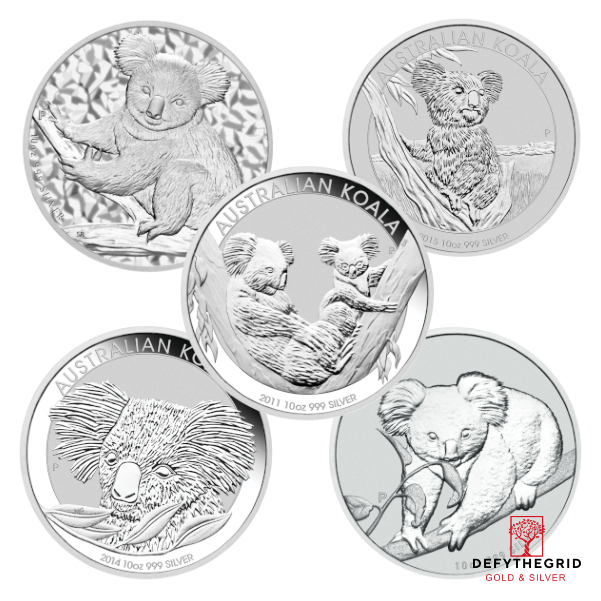 10 OZ AUSTRALIAN SILVER KOALA Obverse product photo