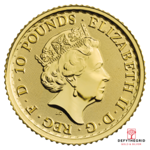 1/10 OZ GREAT BRITAIN GOLD BRITANNIA Reverse product photo