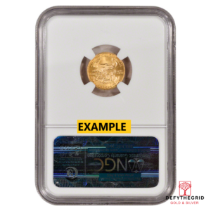 1986 1/10 OZ AMERICAN GOLD EAGLE NGC MS69 Reverse product photo