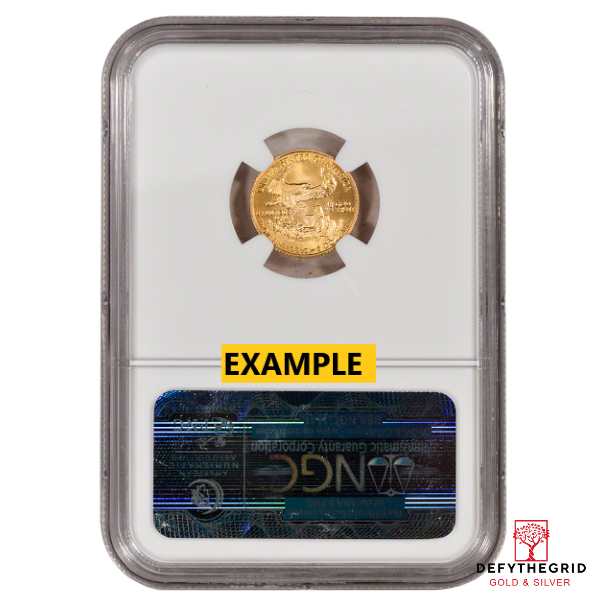 1986 1/10 OZ AMERICAN GOLD EAGLE NGC MS69 Reverse product photo