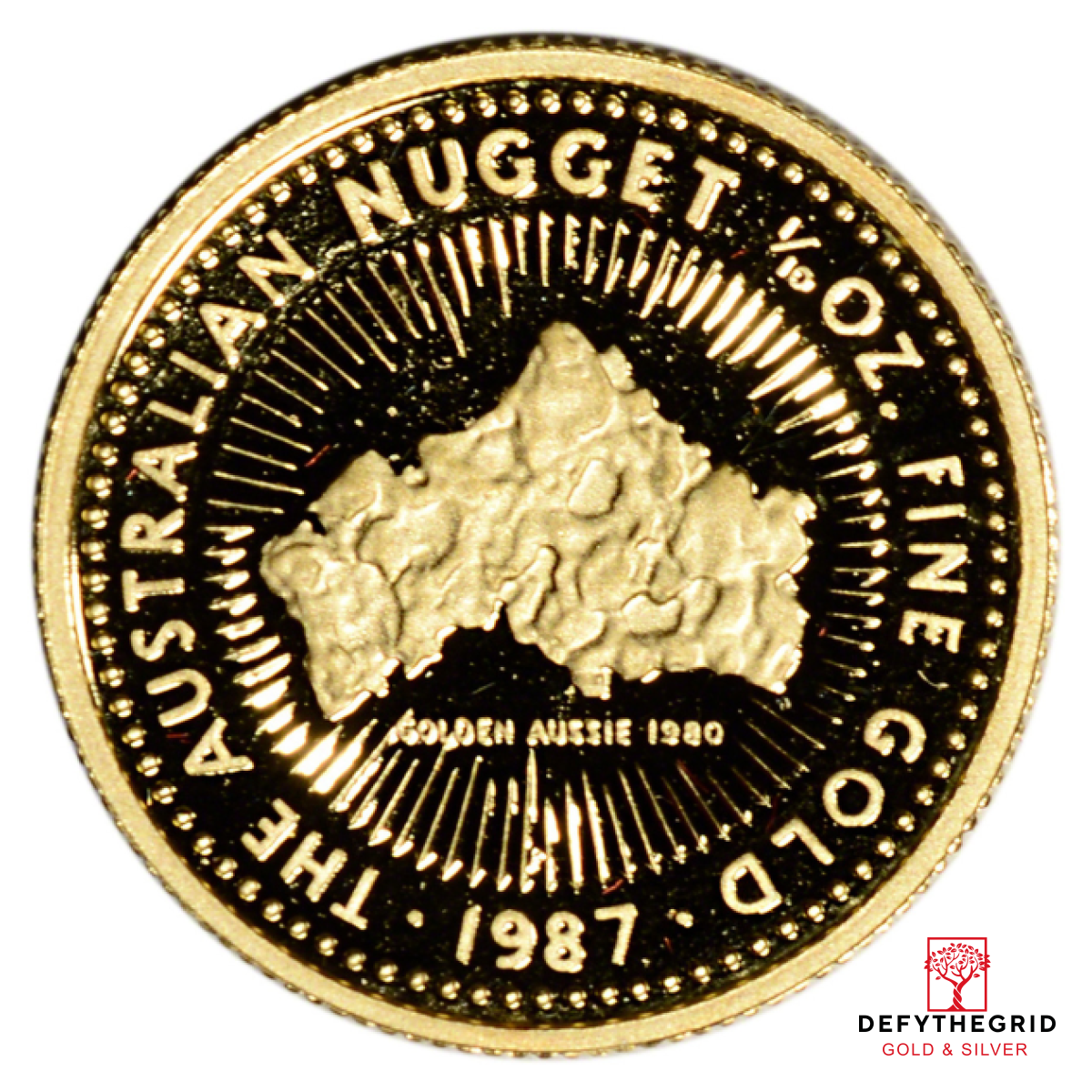 1/10 OZ GOLD AUSTRALIAN NUGGET Obverse product photo