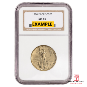 1986 1/2 OZ AMERICAN GOLD EAGLE NGC MS69 Obverse product photo