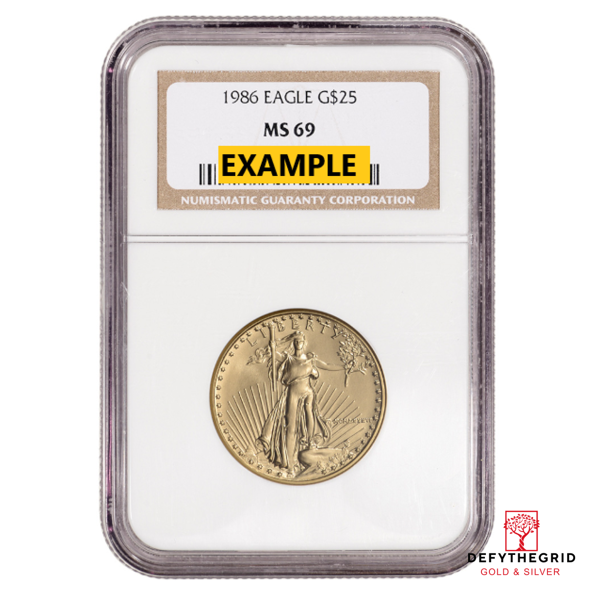1986 1/2 OZ AMERICAN GOLD EAGLE NGC MS69 Obverse product photo