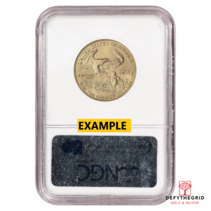 1986 1/2 OZ AMERICAN GOLD EAGLE NGC MS69 Reverse product photo