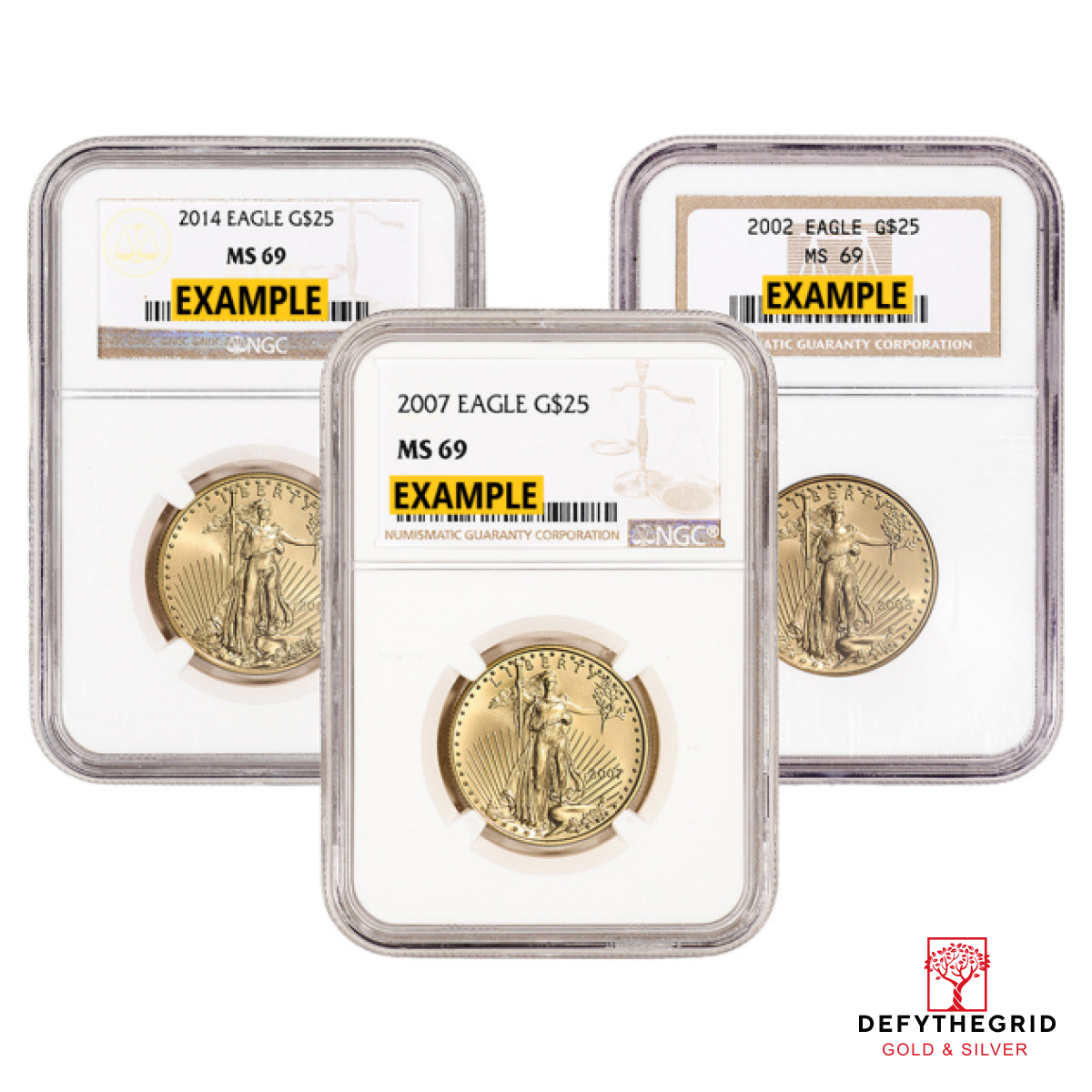 1/2 OZ AMERICAN GOLD EAGLE NGC MS69 Obverse product photo