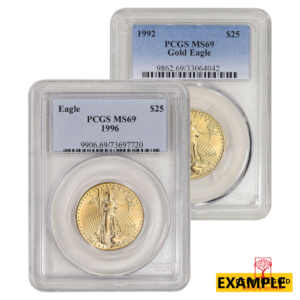 1/2 OZ AMERICAN GOLD EAGLE PCGS MS69 Obverse product photo