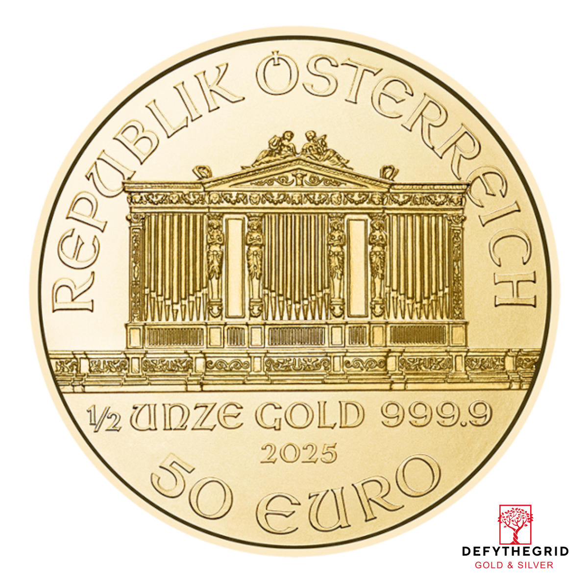 2025 1/2 OZ AUSTRIAN GOLD PHILHARMONIC Obverse product photo