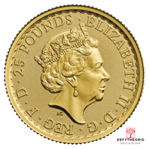 1/4 OZ GREAT BRITAIN GOLD BRITANNIA Reverse product photo