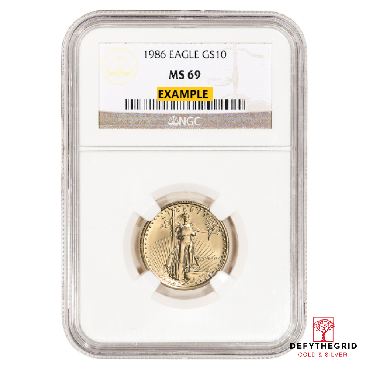 1986 1/4 OZ AMERICAN GOLD EAGLE NGC MS69 Obverse product photo