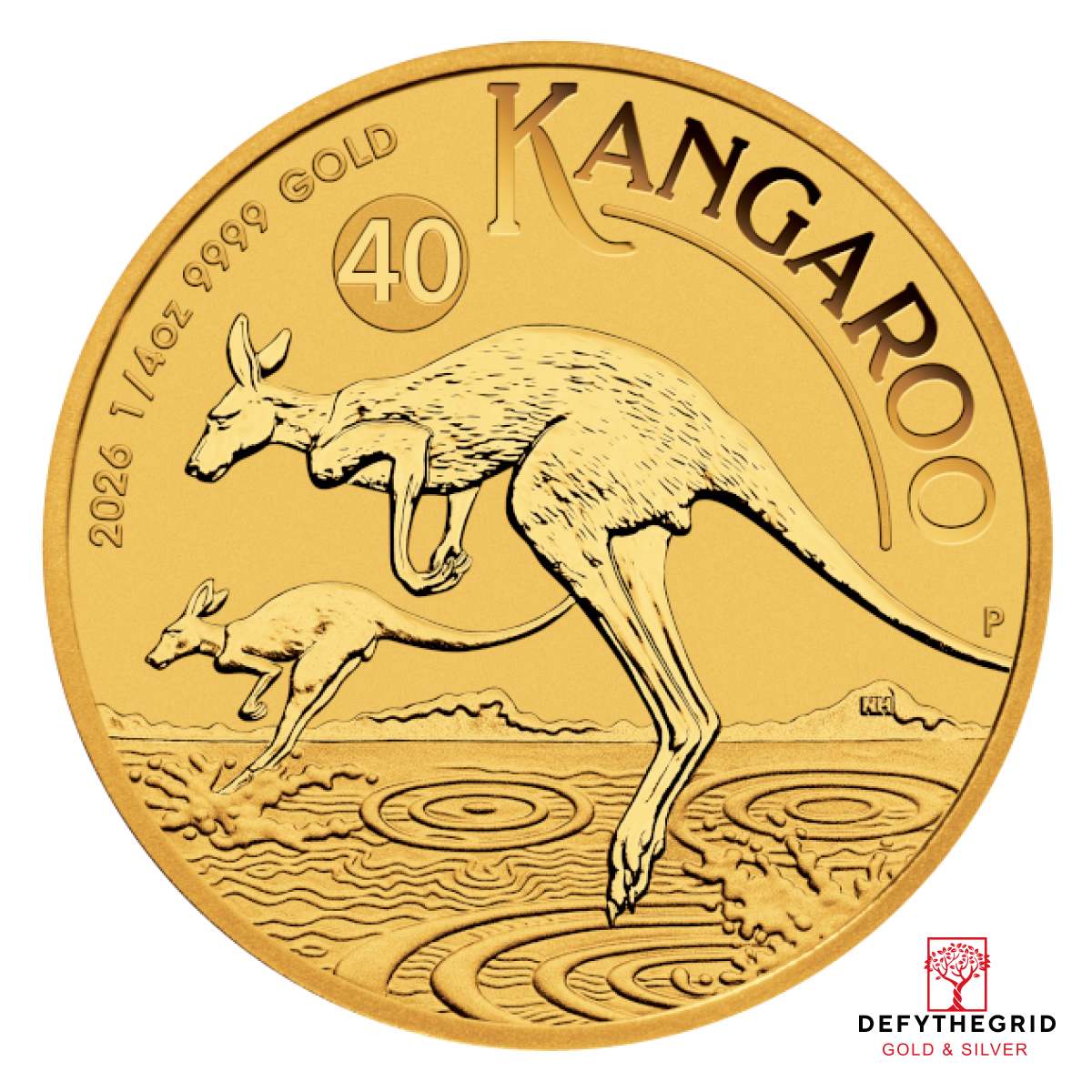 2026 1/4 OZ AUSTRALIAN GOLD KANGAROO Obverse product photo