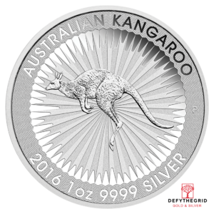 1 OZ AUSTRALIAN SILVER KANGAROO Reverse product photo