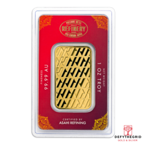 1 OZ GOLD BAR DIWALI ASAHI MINT Reverse product photo