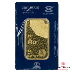 1 OZ GOLD BAR ELEMETAL OPM OR NTR Reverse product photo