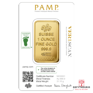1 OZ GOLD BAR PAMP FORTUNA Reverse product photo
