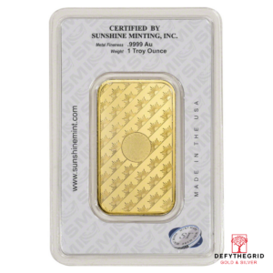 1 OZ GOLD BAR SUNSHINE Reverse product photo