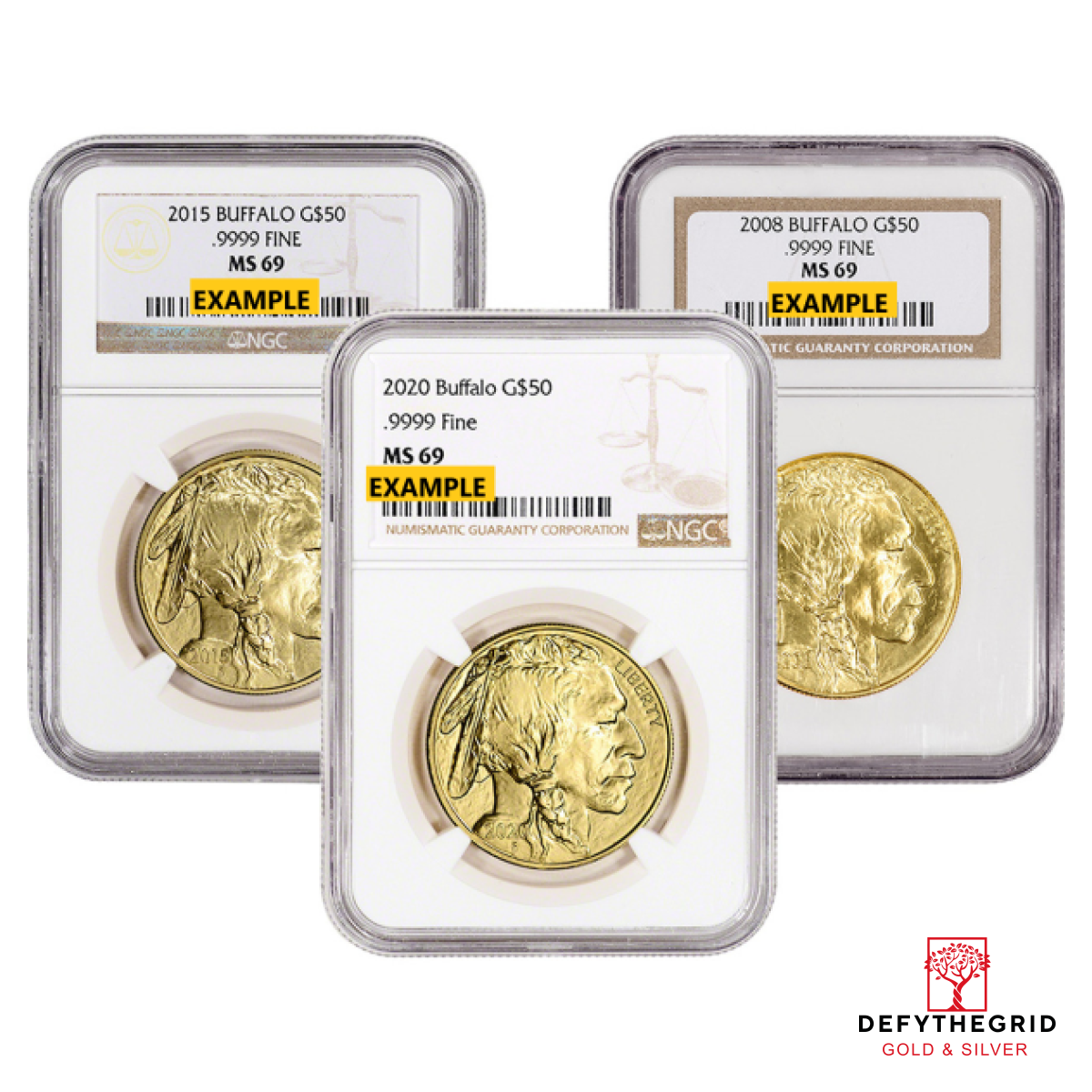 1 OZ AMERICAN GOLD BUFFALO NGC69 Reverse product photo