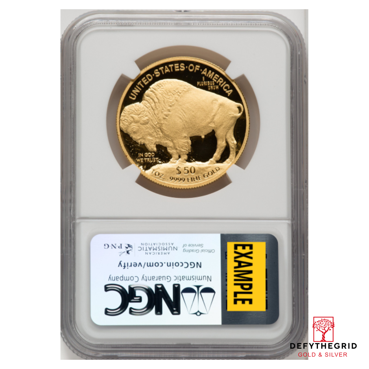 1 OZ AMERICAN GOLD BUFFALO NGC PROOF 69 Reverse product photo