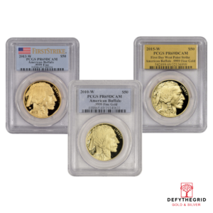1 OZ AMERICAN GOLD BUFFALO PCGS PROOF 69 Obverse product photo