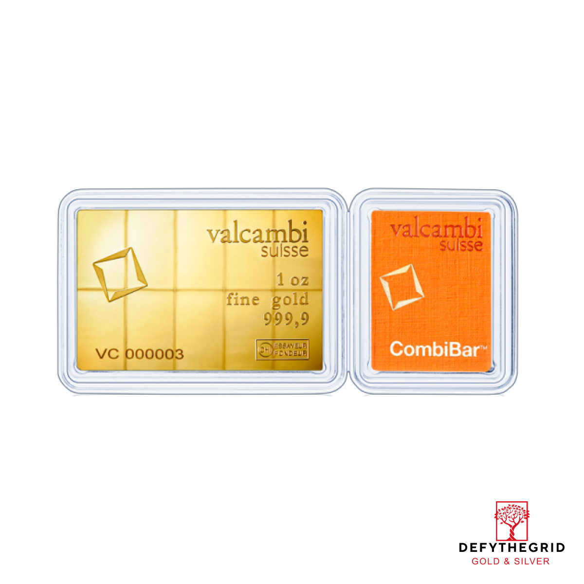 1 OZ GOLD COMBI-BAR VALCAMBI 10 x 1/10 OZ Obverse product photo