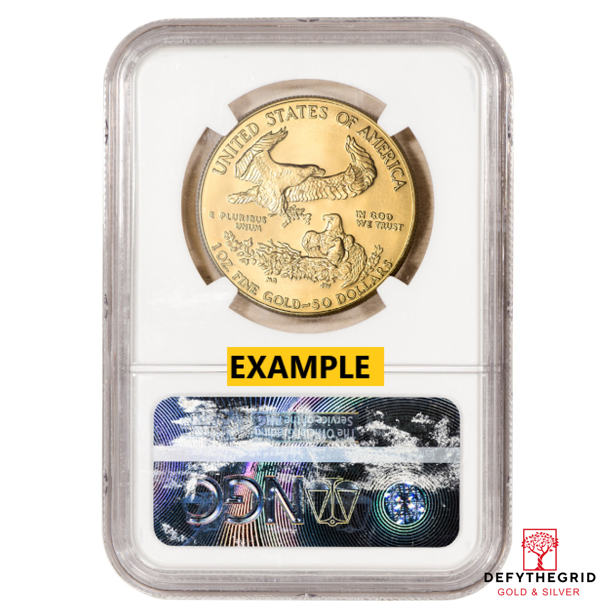 1986 1 OZ AMERICAN GOLD EAGLE NGC MS69 Reverse product photo