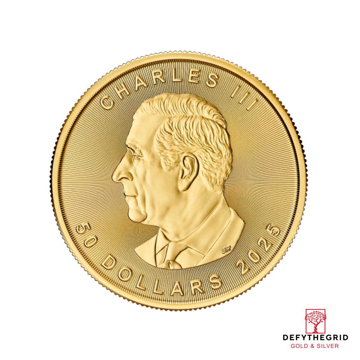 2025 1 OZ CANADIAN GOLD MAPLE LEAF Reverse product photo