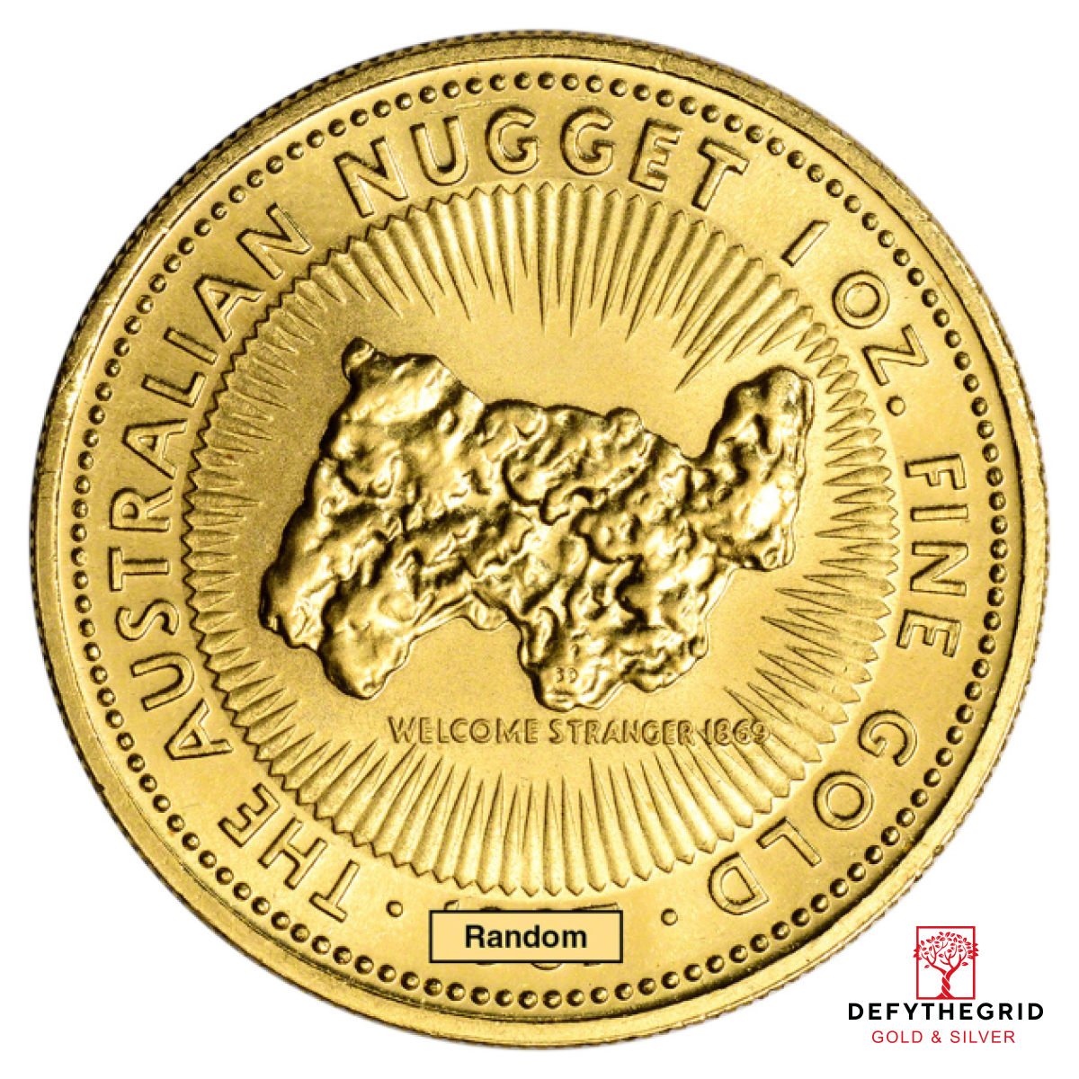 1 OZ AUSTRALIAN GOLD NUGGET Obverse product photo