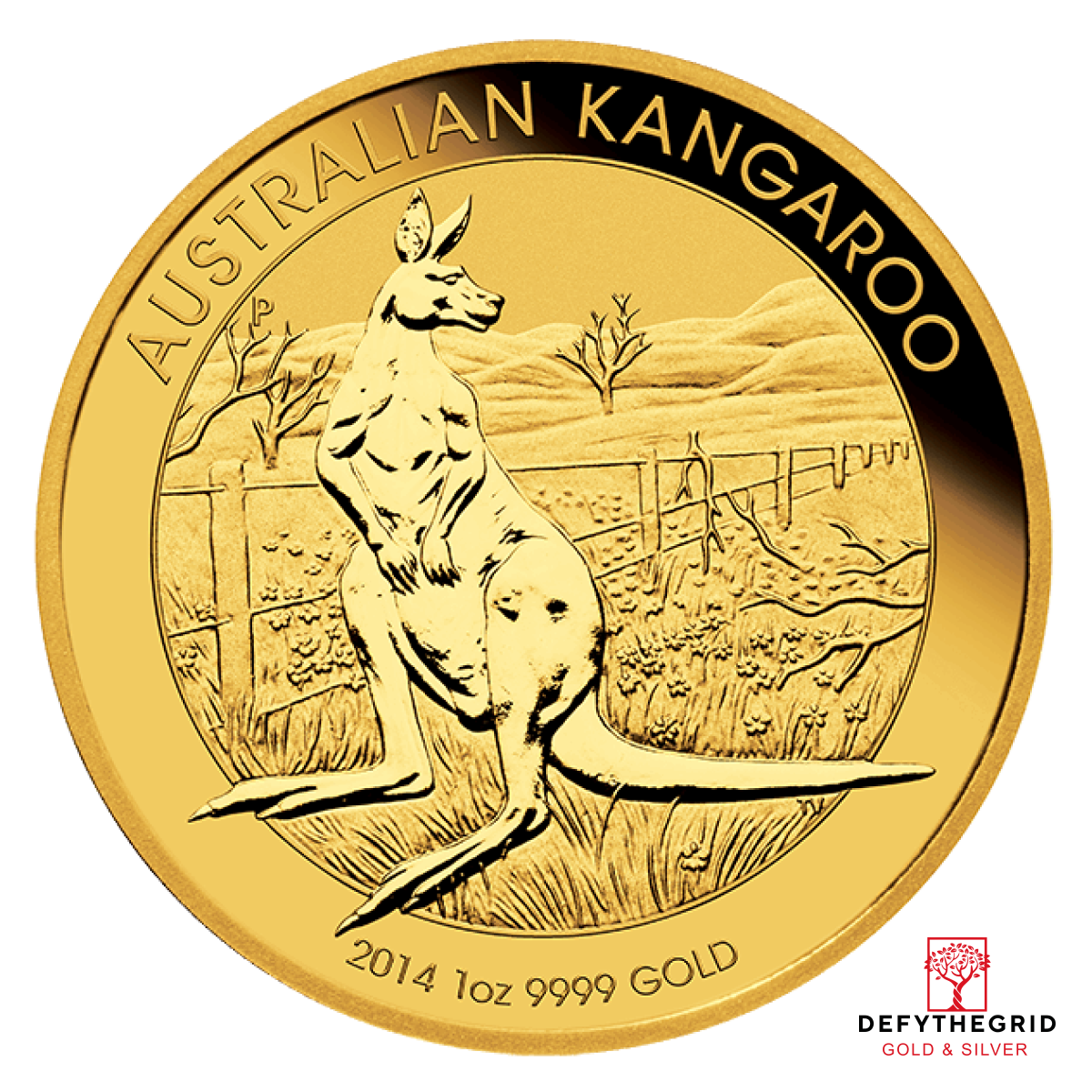 1 OZ AUSTRALIAN GOLD KANGAROO (IN PLASTIC) Reverse product photo