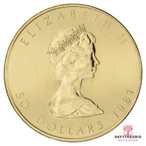 1 OZ CANADIAN GOLD MAPLE LEAF Reverse product photo