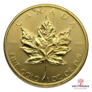 1 OZ CANADIAN GOLD MAPLE LEAF SCRUFFY Obverse product photo