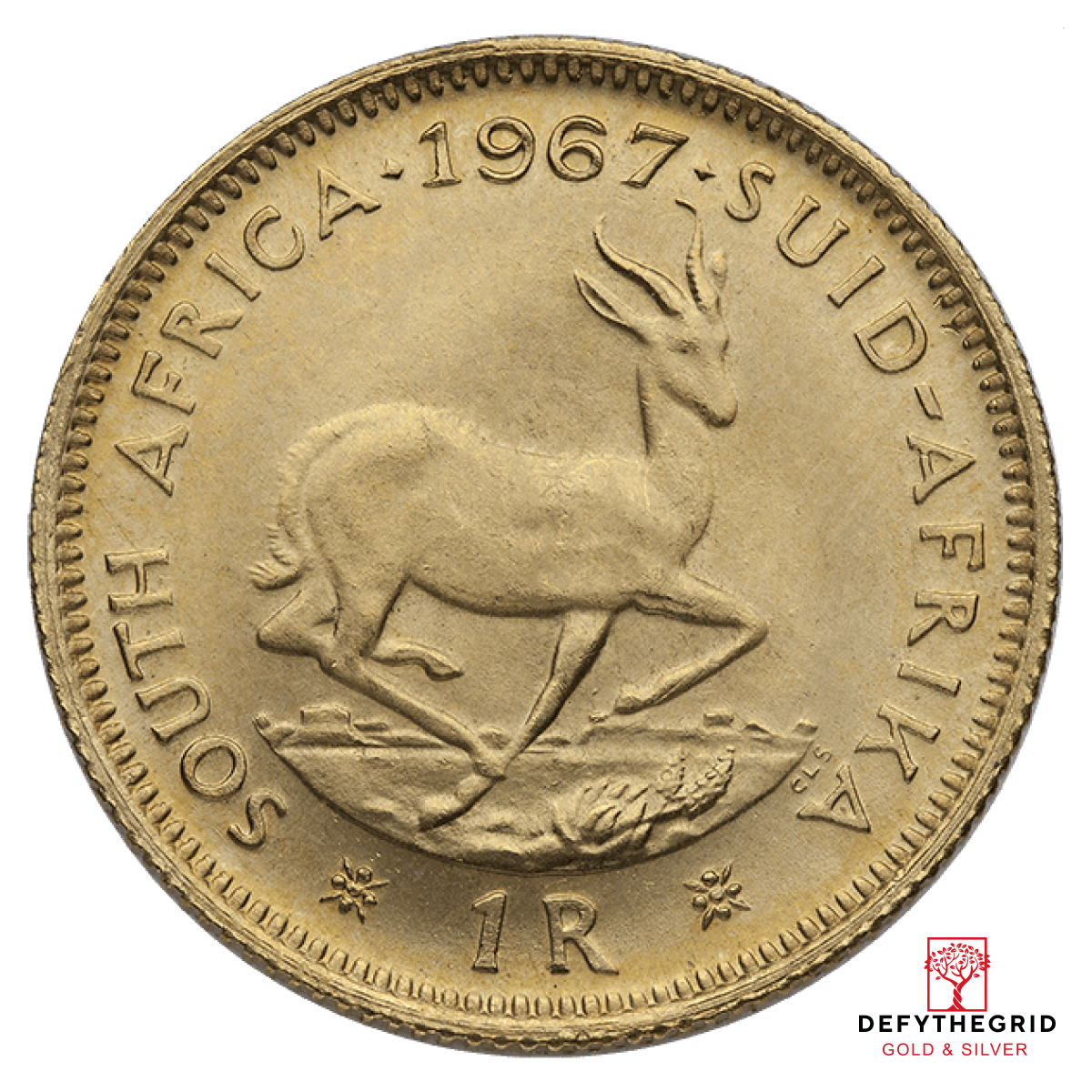 1 RAND SOUTH AFRICAN GOLD COIN Obverse product photo