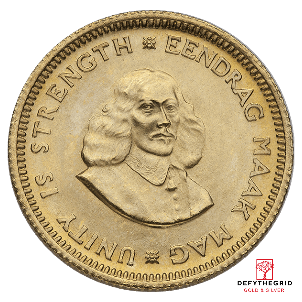 1 RAND SOUTH AFRICAN GOLD COIN Reverse product photo