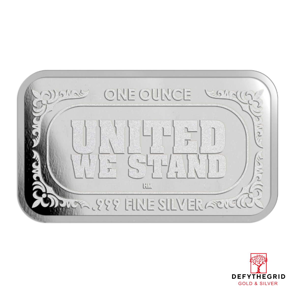 1 OZ SILVER BAR FLAG HIGHLAND MINT Reverse product photo