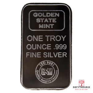 1 OZ SILVER BAR GOLDEN STATE MINT Obverse product photo