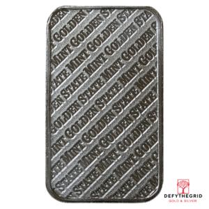 1 OZ SILVER BAR GOLDEN STATE MINT Reverse product photo