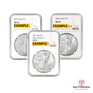 1 OZ AMERICAN SILVER EAGLE NGC MS69 Obverse product photo