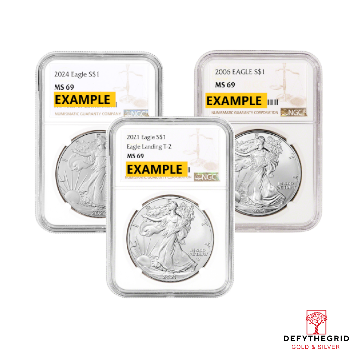 1 OZ AMERICAN SILVER EAGLE NGC MS69 Obverse product photo