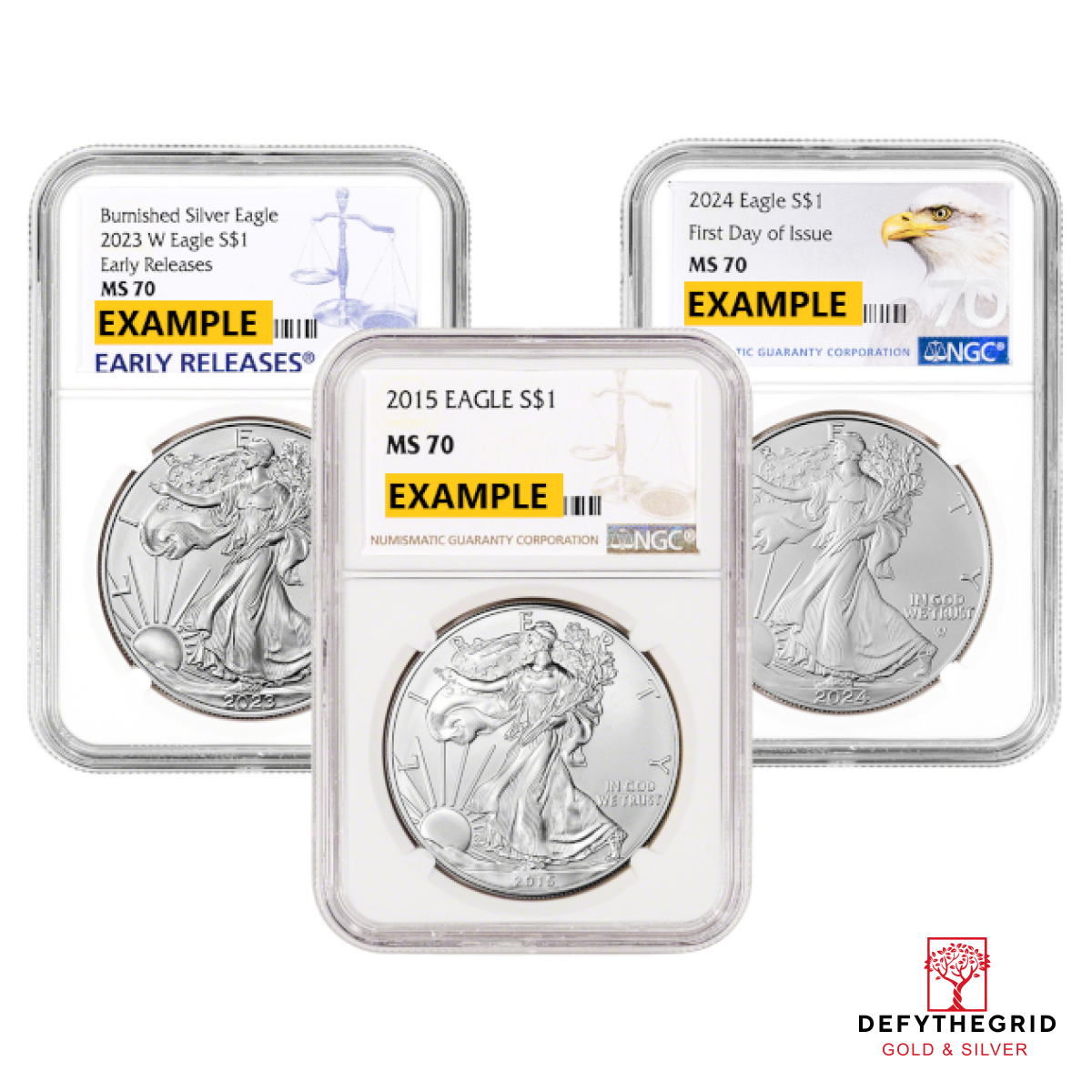 1 OZ AMERICAN SILVER EAGLE NGC MS70 Obverse product photo