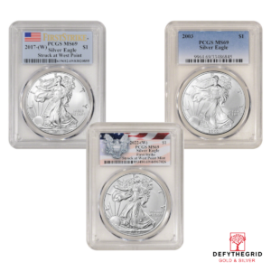 1 OZ AMERICAN SILVER EAGLE PCGS MS69 YEARS OF OUR CHOICE Obverse product photo