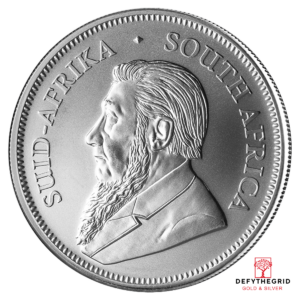 1 OZ SOUTH AFRICAN SILVER KRUGERRAND Reverse product photo