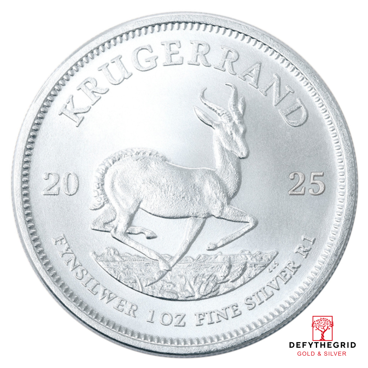 2025 1 OZ SOUTH AFRICAN SILVER KRUGERRAND Obverse product photo