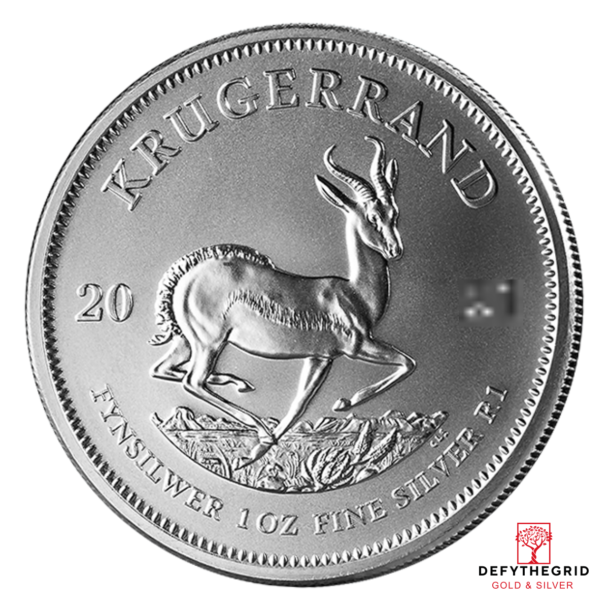 1 OZ SOUTH AFRICAN SILVER KRUGERRAND Obverse product photo