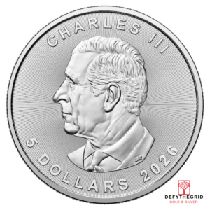 2026 1 OZ CANADIAN SILVER MAPLE LEAF Reverse product photo