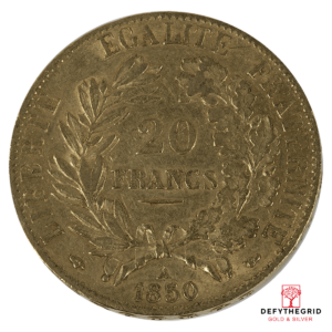 20 FRANC CERES GOLD COIN Reverse product photo