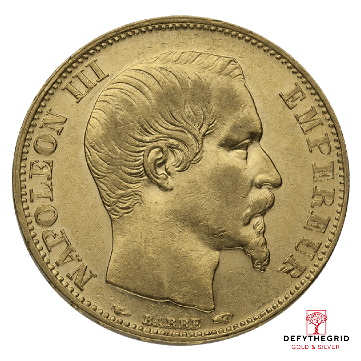 20 FRANC FRENCH GOLD COIN NAPOLEON III Obverse product photo