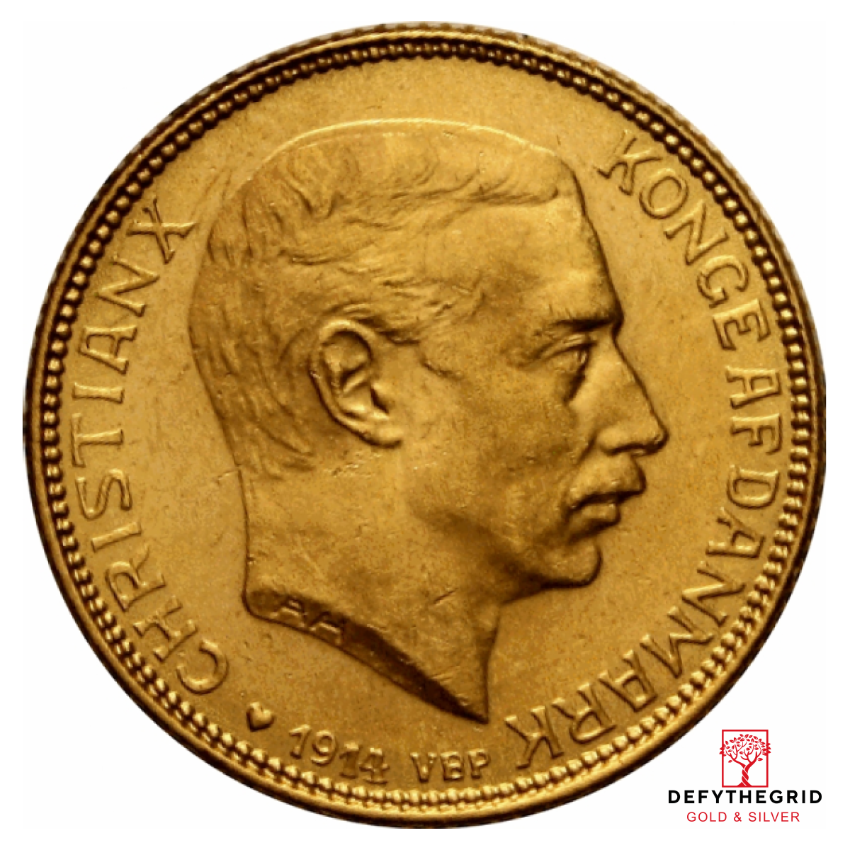 20 KRONER DENMARK GOLD COIN Obverse product photo