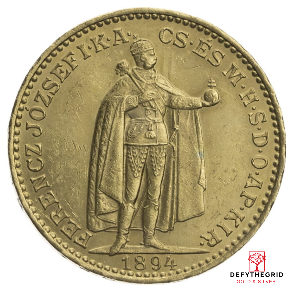 20 KORONA HUNGARIAN GOLD COIN Obverse product photo