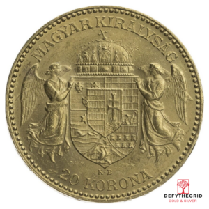20 KORONA HUNGARIAN GOLD COIN Reverse product photo