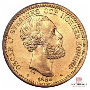SWEDISH 20 KRONER GOLD Obverse product photo