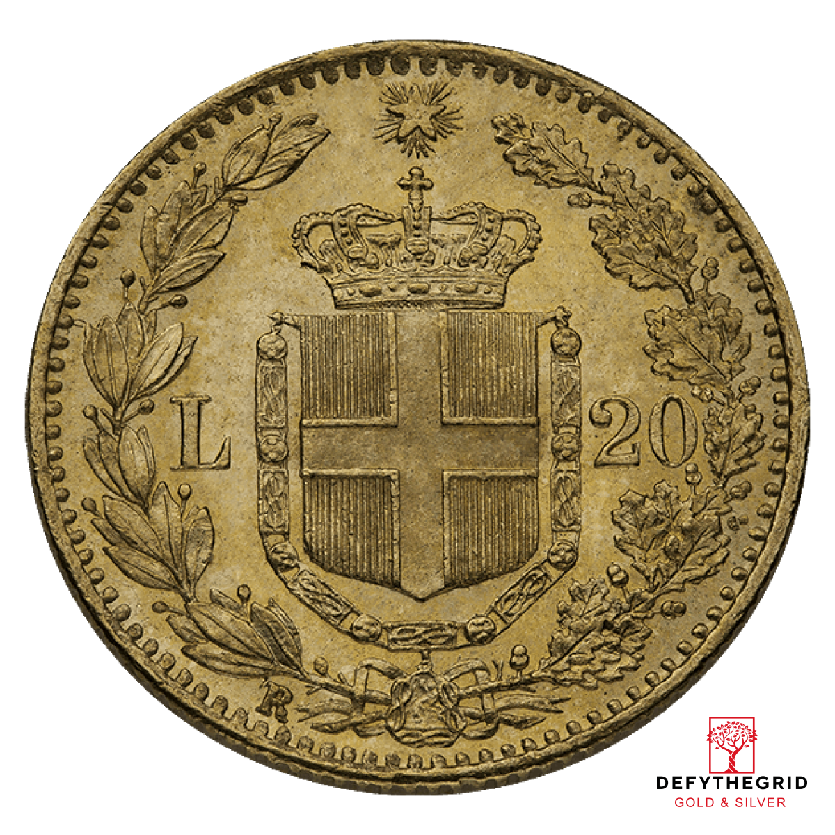 20 LIRA ITALIAN GOLD COIN Obverse product photo